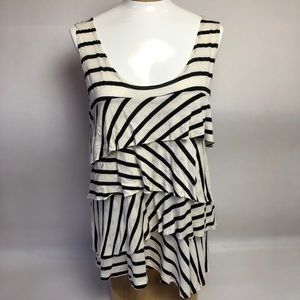 Back and white dress top.